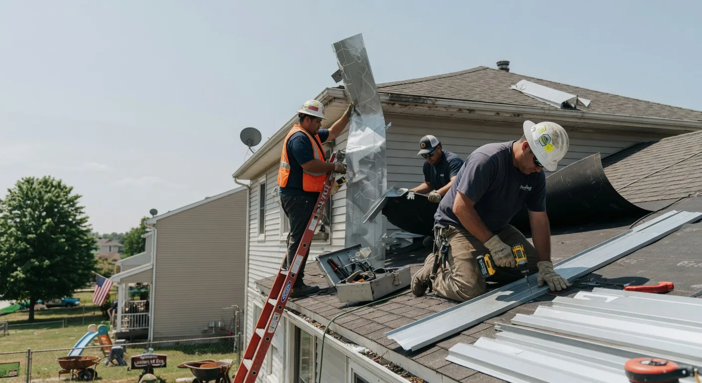 Storm Damage Metal Roof Repair in Saint Hilaire, MN